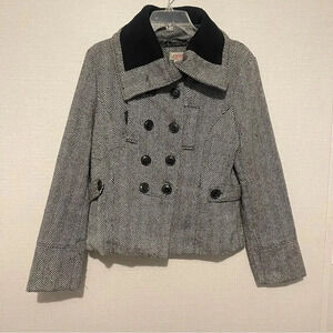 Aviva Premium Women XL Peacoat Blazer Wool Heavyweight Pockets Buttons